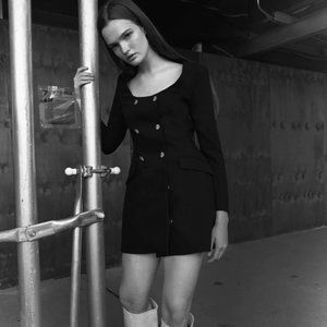 ZARA JEWEL BUTTON BLAZER DRESS